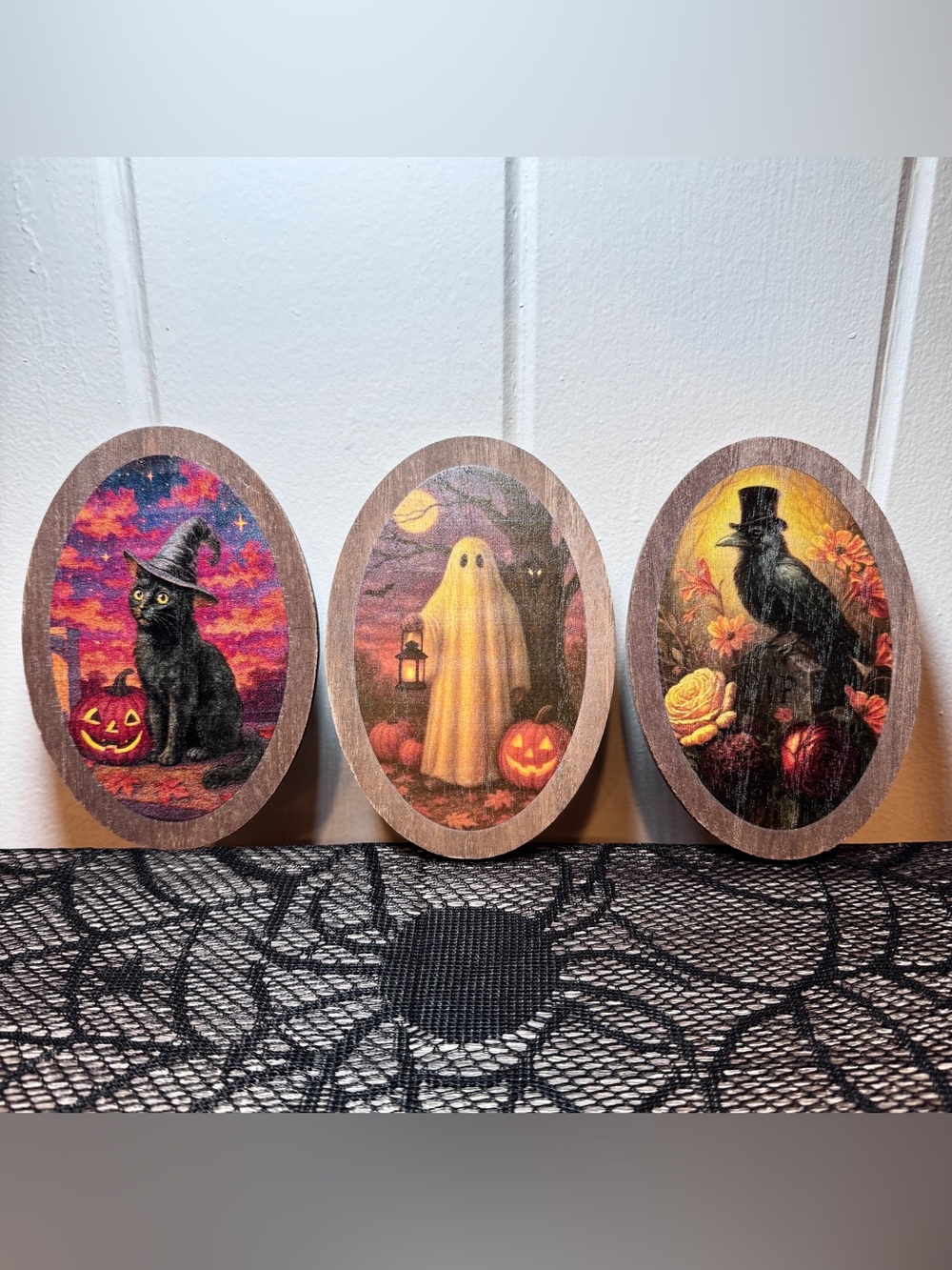 NEW 2026 Target Bullseye Playground Black Cat, Raven, Ghost Halloween Wood Decor